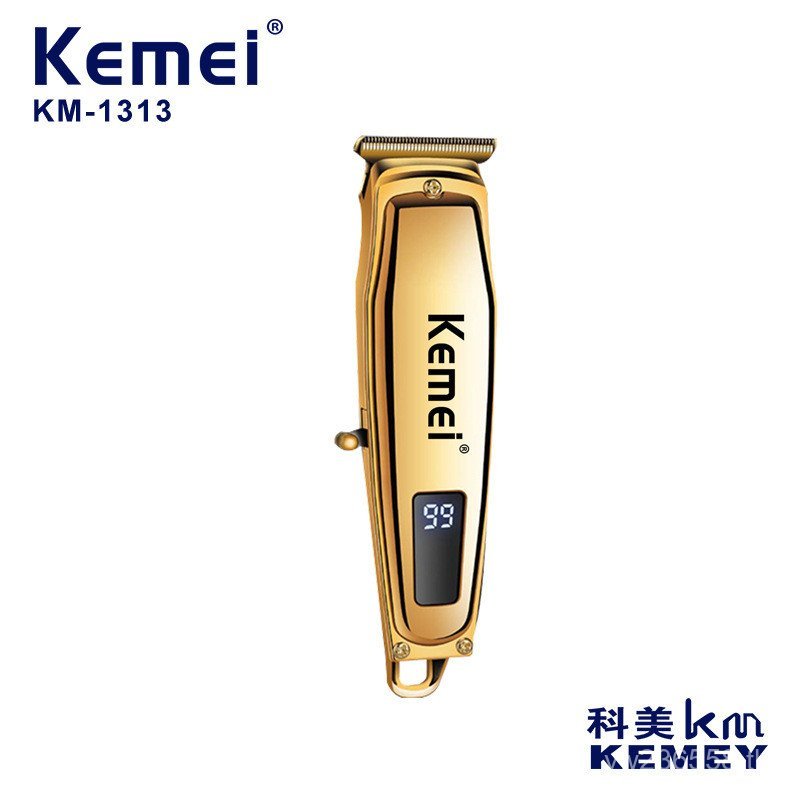 Kemei ปัตตาเลี่ยนหัวแบนมีดโกนไฟฟ้า Kemei Hair Clipper ปัตตาเลี่ยนไฟฟ้าขายส่ง KM-1313 FV9R