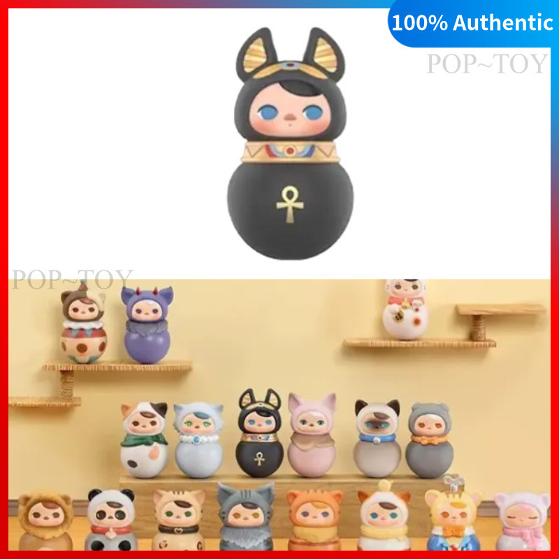 POPMART Pucky Roly Poly Kitty Series Blind Box Figures Cute Gift pop mart pucky collectible figurine