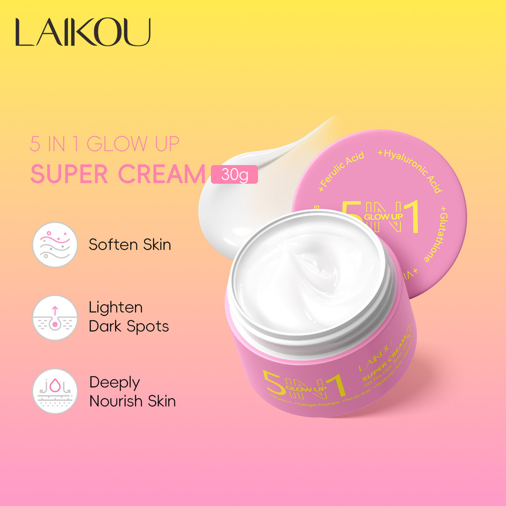 LAIKOU 5-in-1 Luminous Cream g Moisturizing Full English Cream ผลิตภัณฑ์ดูแลผิว#HZP1214#