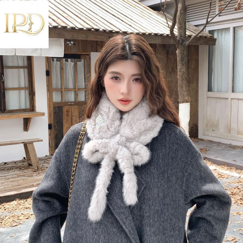 Newsmallbrains ผู้หญิงผ้าพันคอ Plush ฤดูหนาว Thicken Warm Faux Snood ผ้าพันคอกลางแจ้งเย็นคอ Neckerch