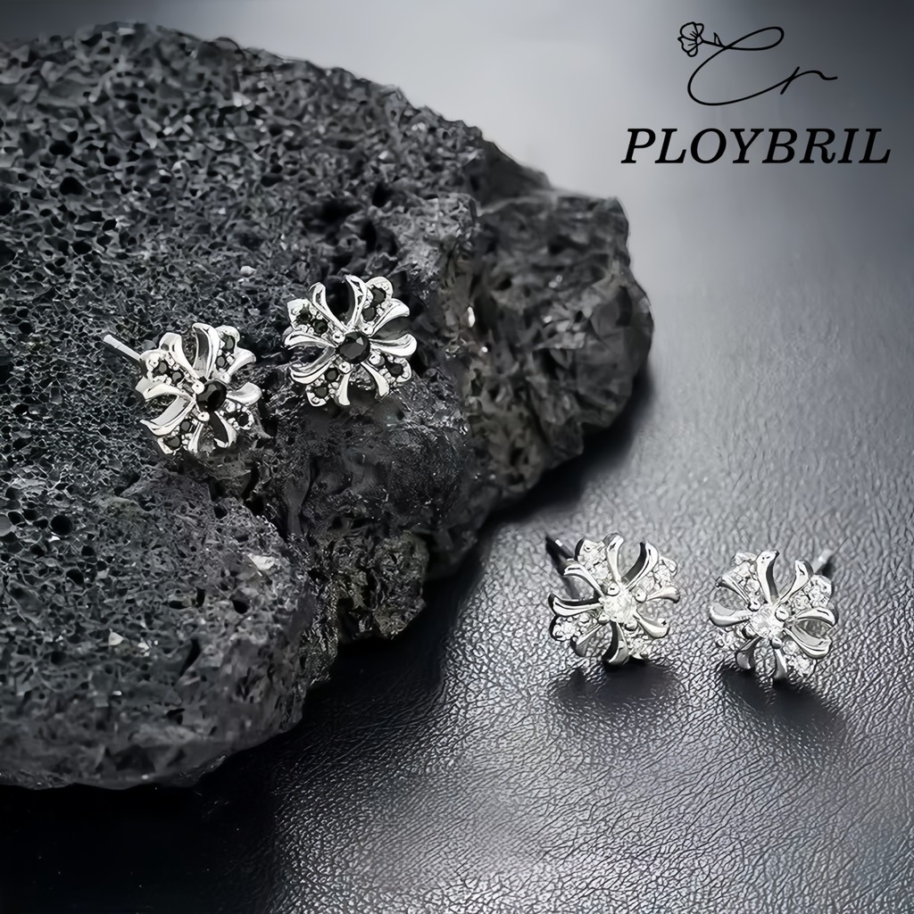 PLOYBRIL ต่างหูไม้กางเขนฮิปฮอปวินเทจอินเทรนด์พร้อมฝังหินสําหรับผู้ชายและผู้หญิงเครื่องประดับทุกวัน E024 ราคา ถูกที่สุด ดีลบีเคเค แกลเลอรีภาพที่ 7