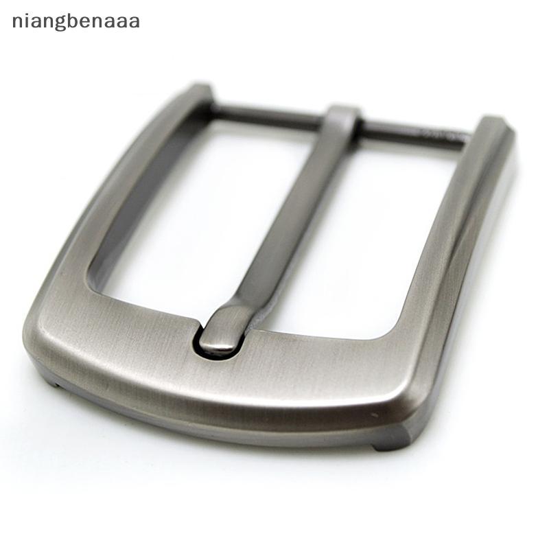 (niangbenaaa) 40 มม.สังกะสีอัลลอยด์ผู้ชายเข็มขัดลําลองหัวเข็มขัดปลายบาร์ส้นหัวเข็มขัดหมุดเดี่ยวใหม่