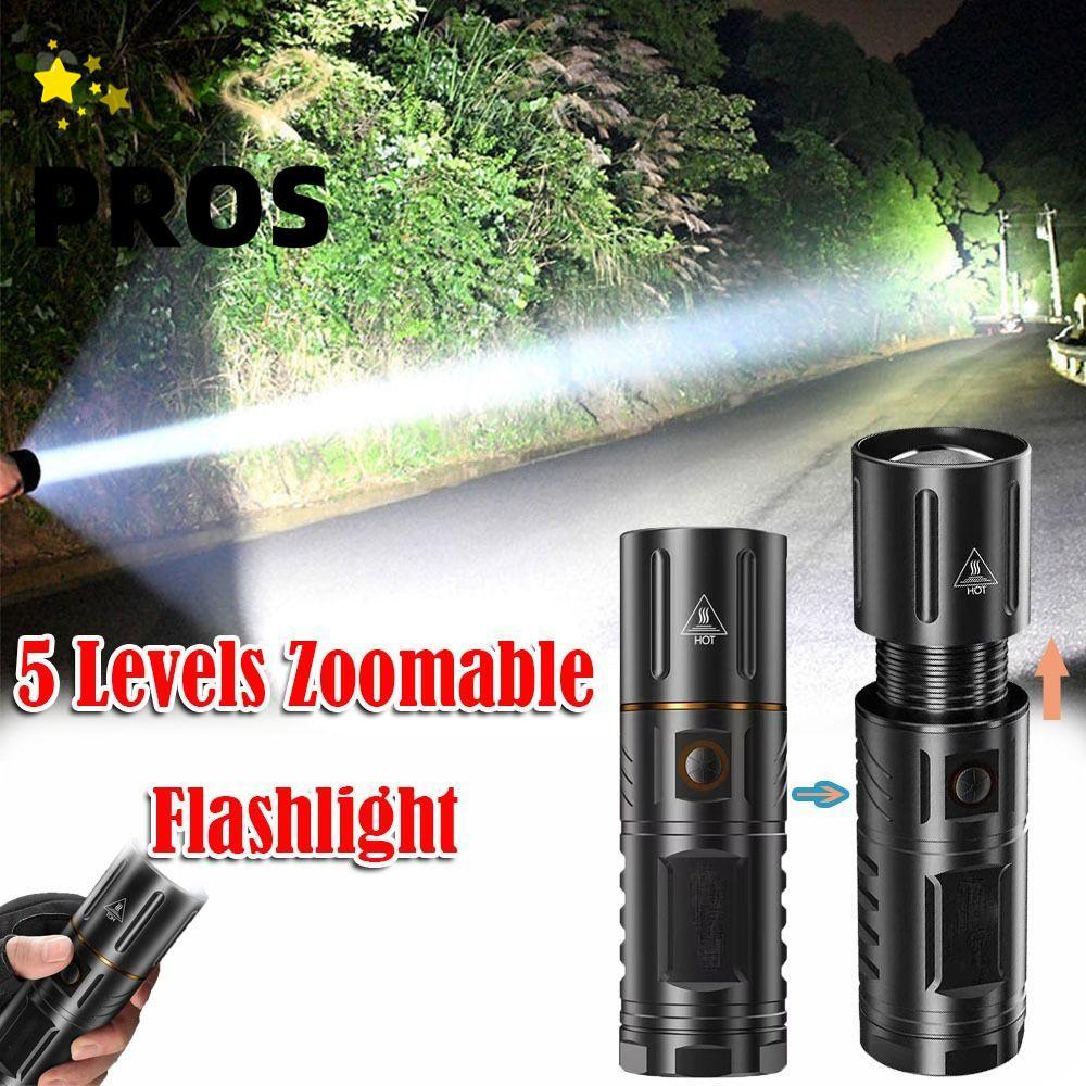 ไฟฉายโปรซูมABLE LED 5 ระดับ กันน้ำ ชาร์จได้ สว่างสุดยอด