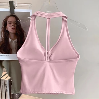 【YOGATRUTH】ชุดโยคะ เสื้อชั้นในกีฬาแบบมีฟองน้ำเสริมหน้าอก เสื้อกล้ามออกกำลังกาย สามารถสวมใส่เดี่ยวๆ หรือเป็นชั้นในได้ มีหลายสีให้เลือก