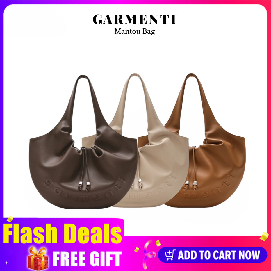 【สินค้าพร้อมส่ง】สินค้าใหม่ GARMENTI – MANTOU BAG ลายโลโก้ กระเป๋าถือ สะพายข้าง 100%ของแท้