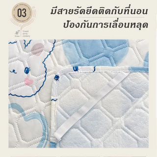 ที่นอนบาง แผ่นรองที่นอนบาง 3ฟุต/3.5ฟุต/5ฟุต/6ฟุต ด้านล่างกันลื่น กันน้ำ 100% ไม่ขยับ ป้องกันปัสสาวะซึม ซักเครื่องง่