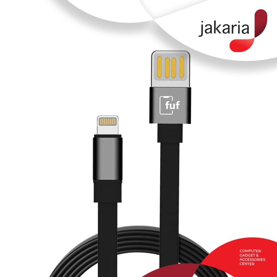 FUF iPhone Lightning Flat Cable 1 เมตร Fuf Zinc Alloy Cable Lightning 1m