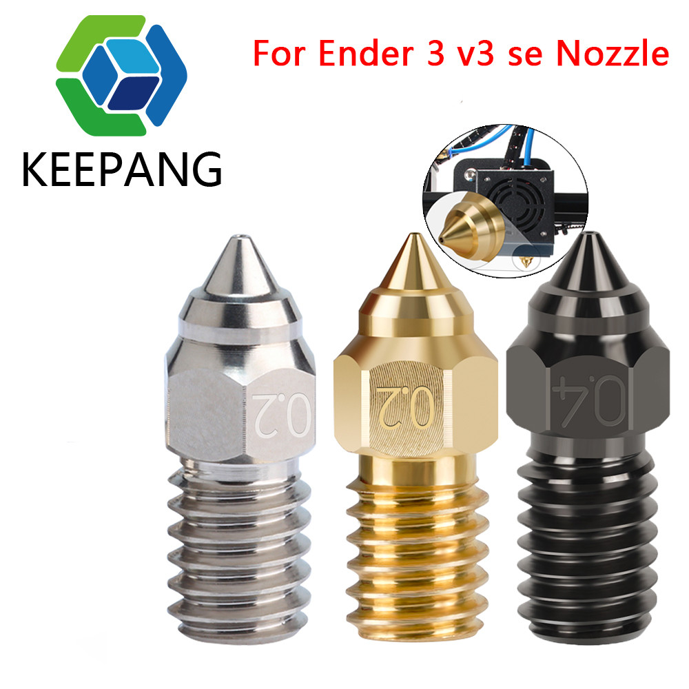 สําหรับ Ender 3 V3 SE หัวฉีดความเร็วสูงเหล็กชุบแข็งหัวฉีดสําหรับ Spider Hotend Ender7 Ender 5 S1 Ser