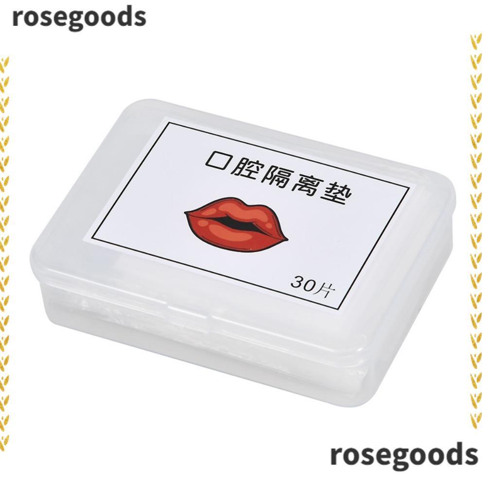 Rosegoods1 แผ่นสําลี ผ้าฝ้าย ป้องกันฟัน ใช้แล้วทิ้ง สําหรับสักปาก 30 ชิ้น ต่อกล่อง