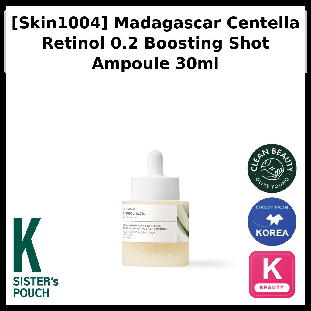 [Skin1004] Madagascar Centella Retinol 0.2 Boosting Shot Ampoule 30ml / Korean Ampoule / Retinol Boo