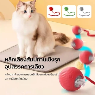 ลูกบอลไฟฟ้าอัตโนมัติ ของเล่นแมว โต้ตอบสนุก หมุน360องศามีแสง มี3โหมด ชาร์จไฟได้ พร้อมสายชาร์จ