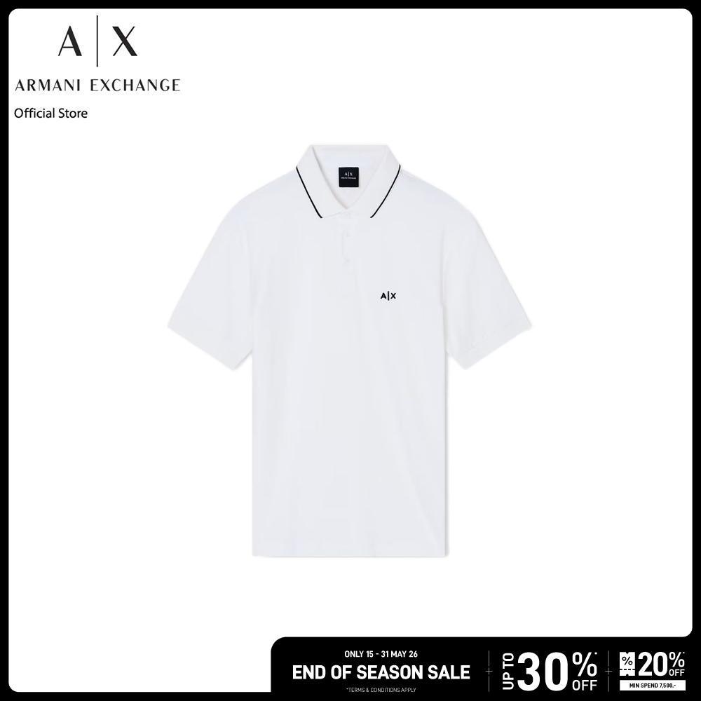 Armani Exchange เสื้อโปโลผู้ชาย รุ่น XM001289-AF10363-U0009 - สีออฟไวท์