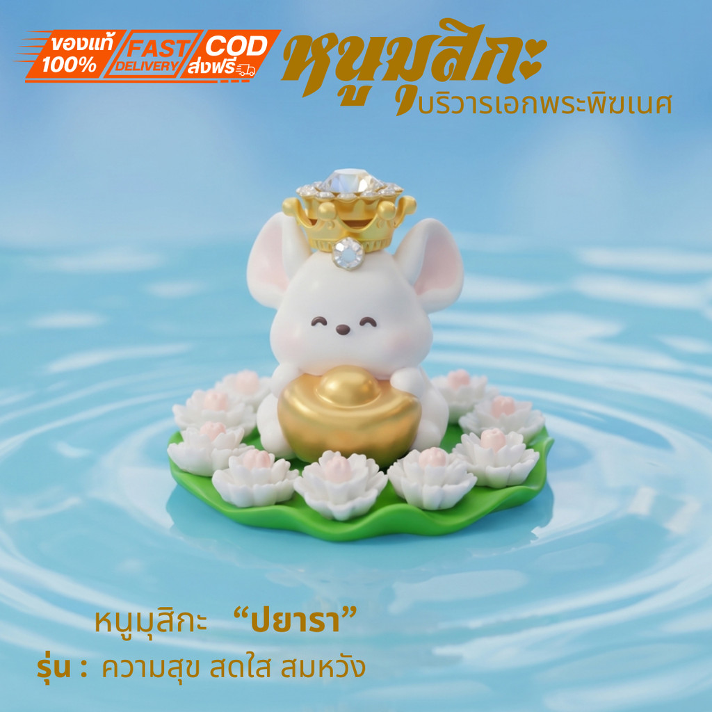 { หนูมุสิกะ "ปยารา" รุ่น ความสุข สดใส สมหวัง } มี เเบบให้เลือก หนูมุสิกะบริวารพระพิฆเนศ ถวายบูชาองค์พ่อพระพิฆเนศ