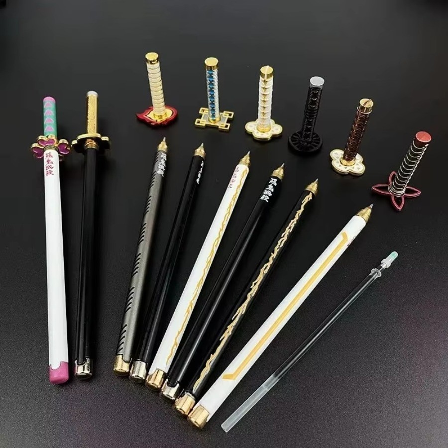 20เซนติเมตรโลหะอะนิเมะ คาตานะ ปากกาลูกลื่นโลหะผสมสังกะสีวัสดุสร้างสรรค์ญี่ปุ่นซามูไรดาบ