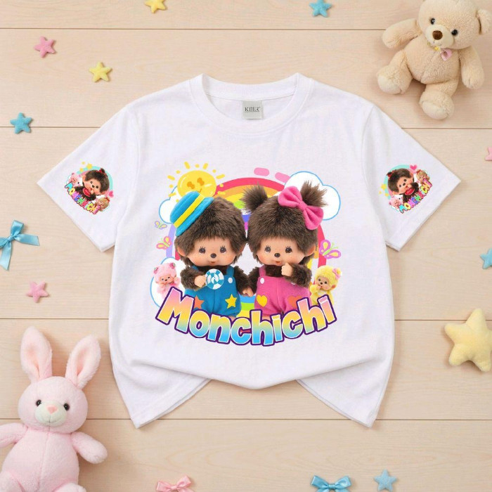 เสื้อยืด เด็กชาย เด็กหญิง แขนสั้น ลายน้องหมีสุดฮิต ผ้าคอตตอน