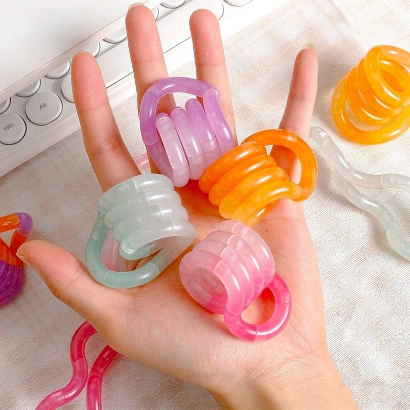 Tangle Twist Fidget ของเล่น Multi Shape เปลี่ยนความเครียดบรรเทา String ของเล่น Bright สี Sensory Fidget ของเล่นสําหรับความวิตกกังวลบรรเทาเด็กผู้ใหญ่
