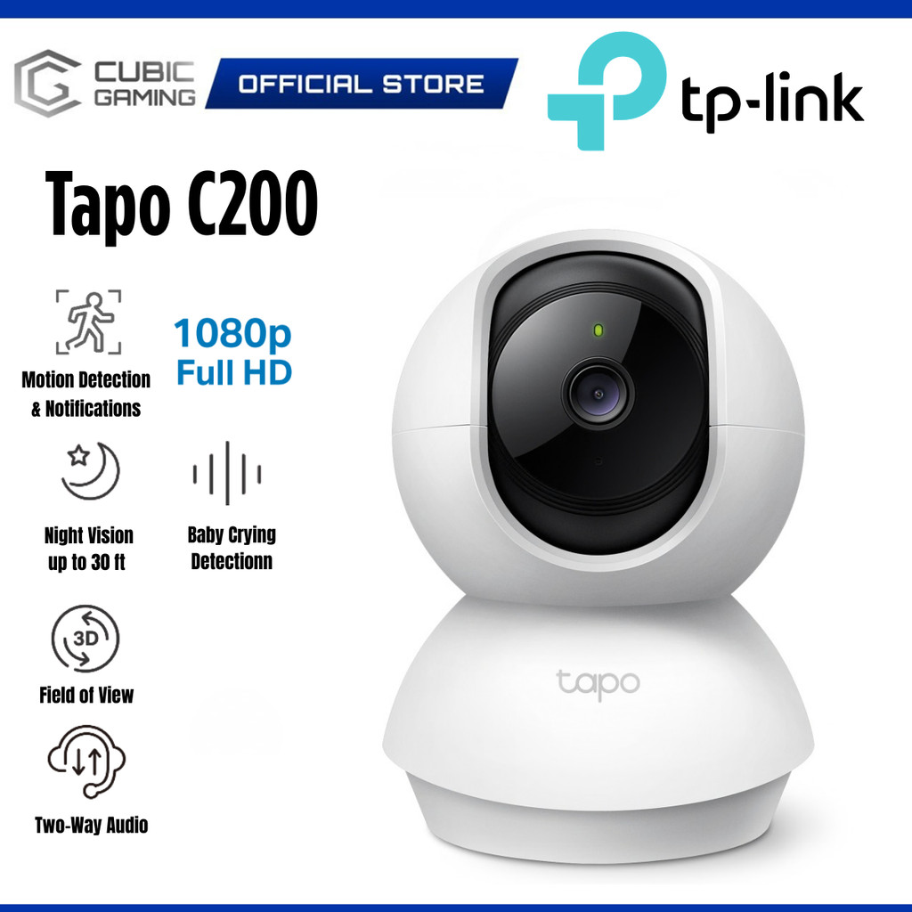 TP-LINK Tapo C200 1080p / C200C 1080p / Tapo C210 2K / Tapo C211 2K Pan / Tilt Indoor Wi-Fi CCTV Sec