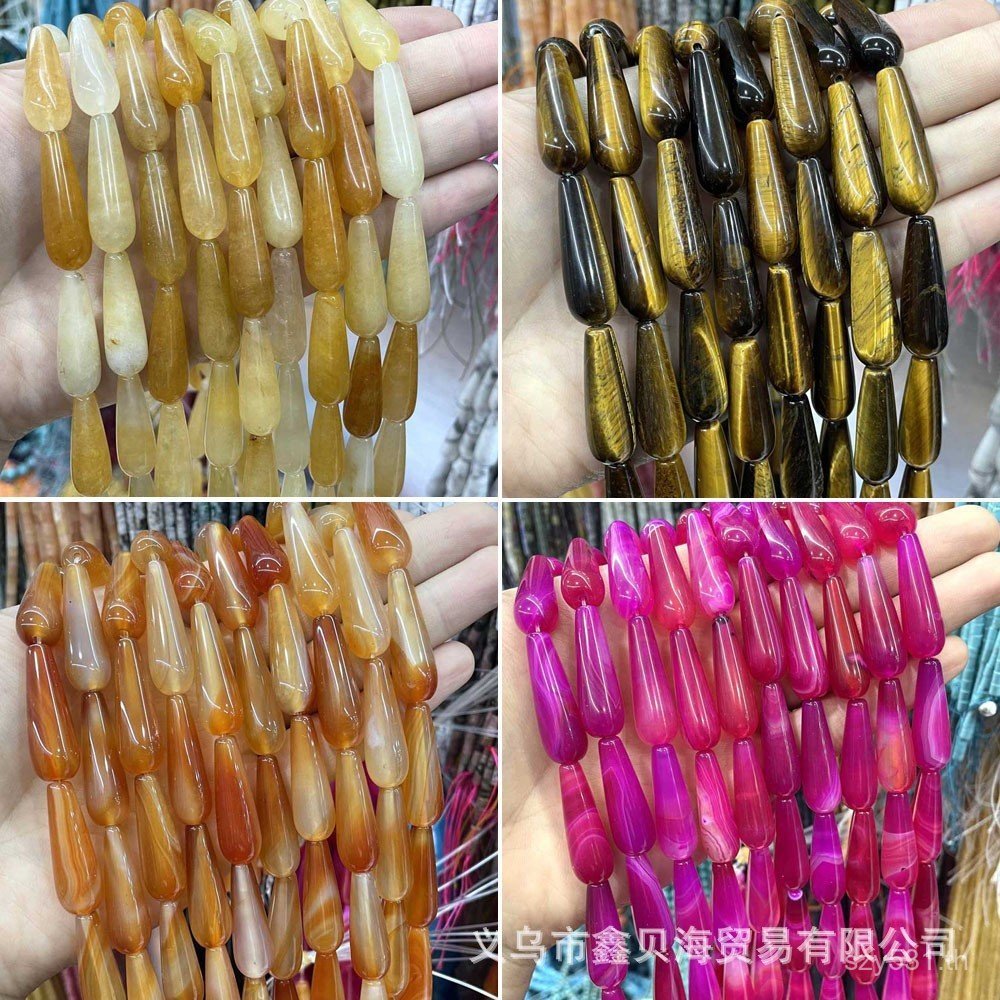 หินกึ่งPrecious Water Drop เครื่องประดับอุปกรณ์เสริม 30 มม.ลูกปัด * diy ลูกปัดคริสตัลลูกปัดหลวมธรรมช