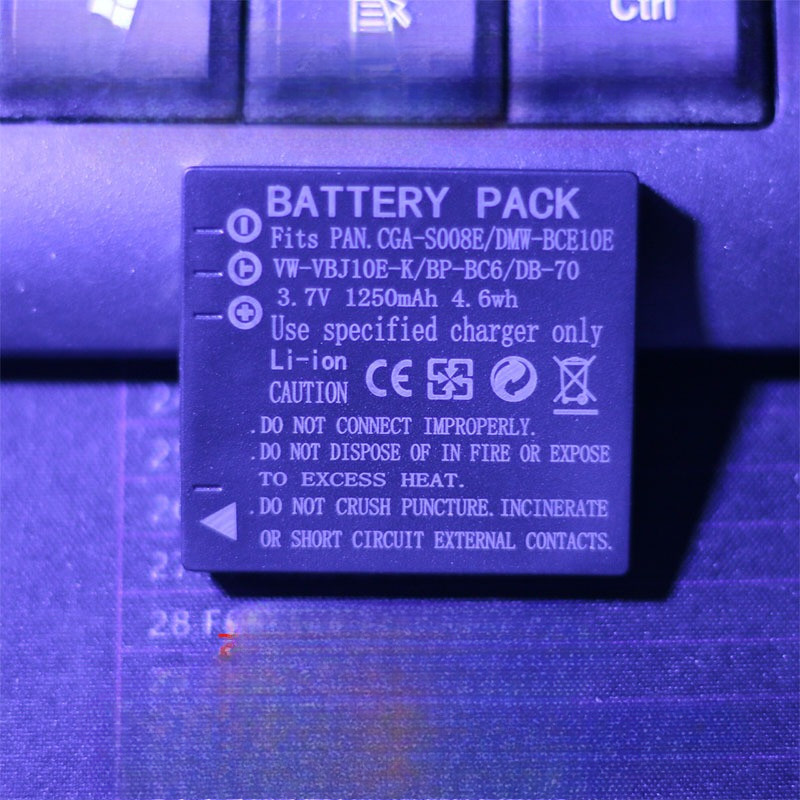CGA-S008E VW-VBJ10 DMW-BCE10 battery suitable for Panasonic DMC-FX30 36 charger