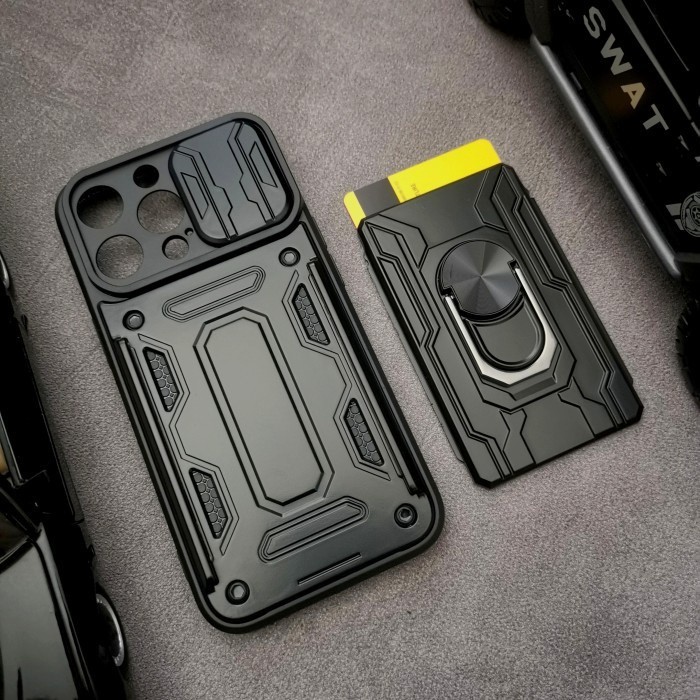 IPhone 13 Pro - CardX Flip Lens Card Ring เคสเกราะที่ทนทานกันกระแทก