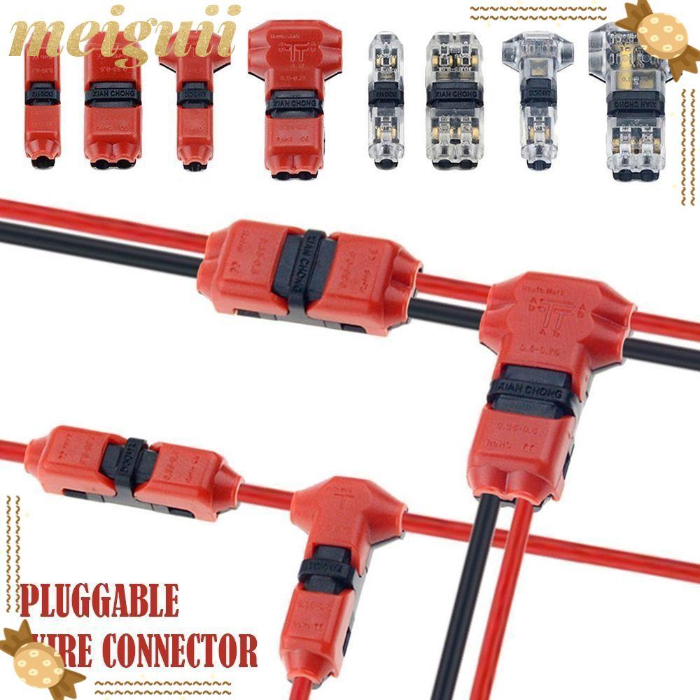 MEIGUII 1 ชิ้นสายไฟ Crimp,สําหรับสายไฟการเชื่อมต่อสายไฟ Strip Pluggable Wire Connector, Quick Splice