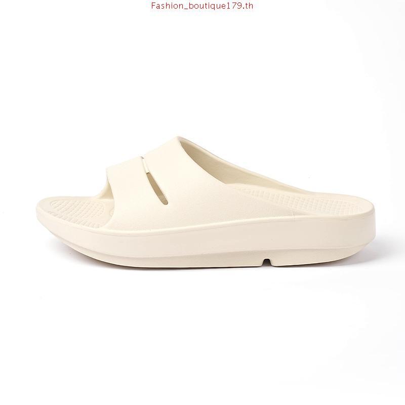 รองเท้า Oofos แท้ รองเท้าแตะเพื่อสุขภาพ รองเท้าแตะผู้ชาย Oofos รองเท้า Black (ดำ) หายปวดเท้าทันที - 