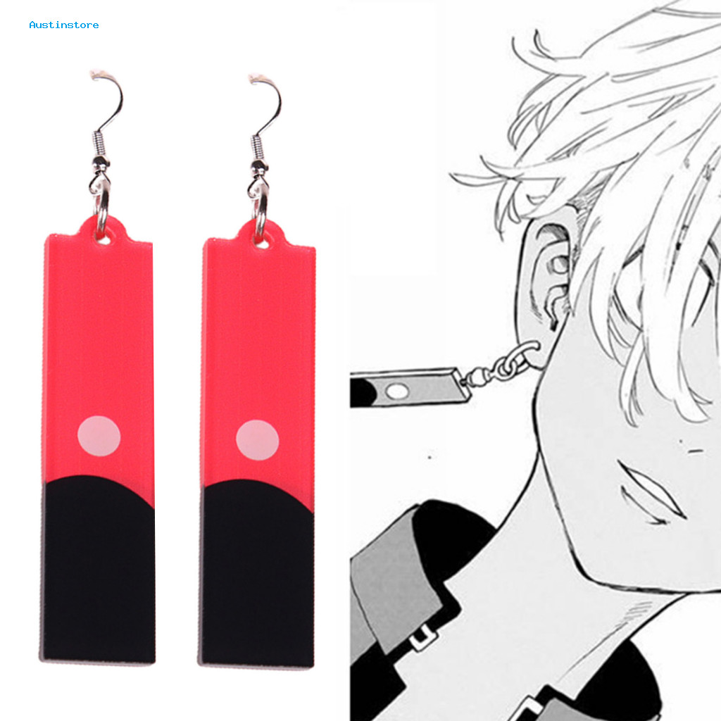 Tokyo Revengers ต่างหูอะนิเมะการ์ตูนตัวอักษร Takashi Mitsuya ไม่มีการอักเสบ Drop ต่างหูเครื่องประดับ