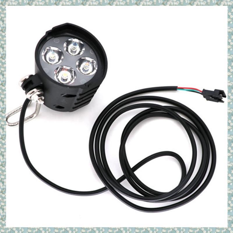 [h5bl3j6wj.ph] กันน้ํา E-Bike Horn Light Combo จักรยานไฟฟ้า 4 ไฟหน้า LED พร้อมแตรคู่และสวิตช์ไฟไฟฉาย