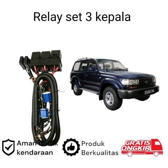 H4 ชุดรีเลย์ไฟหน้า LED สําหรับ Toyota Land Cruiser HDJ80 Koko