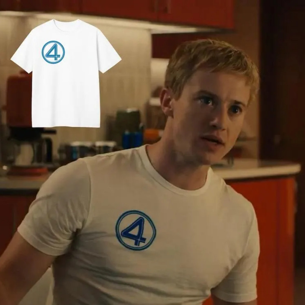 Kaos Marvel Fantastic Four First Steps โลโก้เสื้อยืด Joseph Quinn เสื้อผ้าเดียวกันผู้ชายผู้หญิงแขนสั