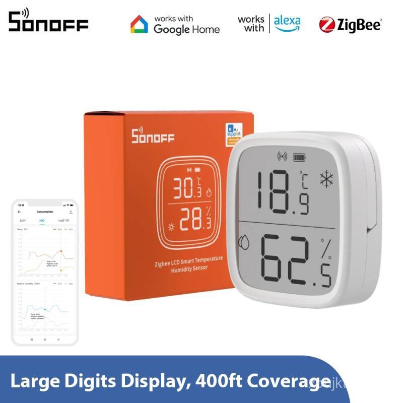 Linkage หน้าจอ LCD LCD นิ้ว 2.5 SNZB-02D สมาร์ท SONOFF Sensor พร้อมการตรวจสอบ LCD แบบเรียลไทม์ NMHI