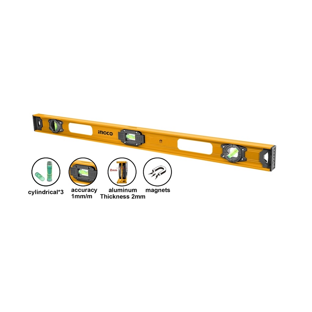 ระดับน้ำอลูมิเนียมแม่เหล็ก I-BEAM ขนาด 120cm INGCO รุ่น HSL28120 – โปรปัง