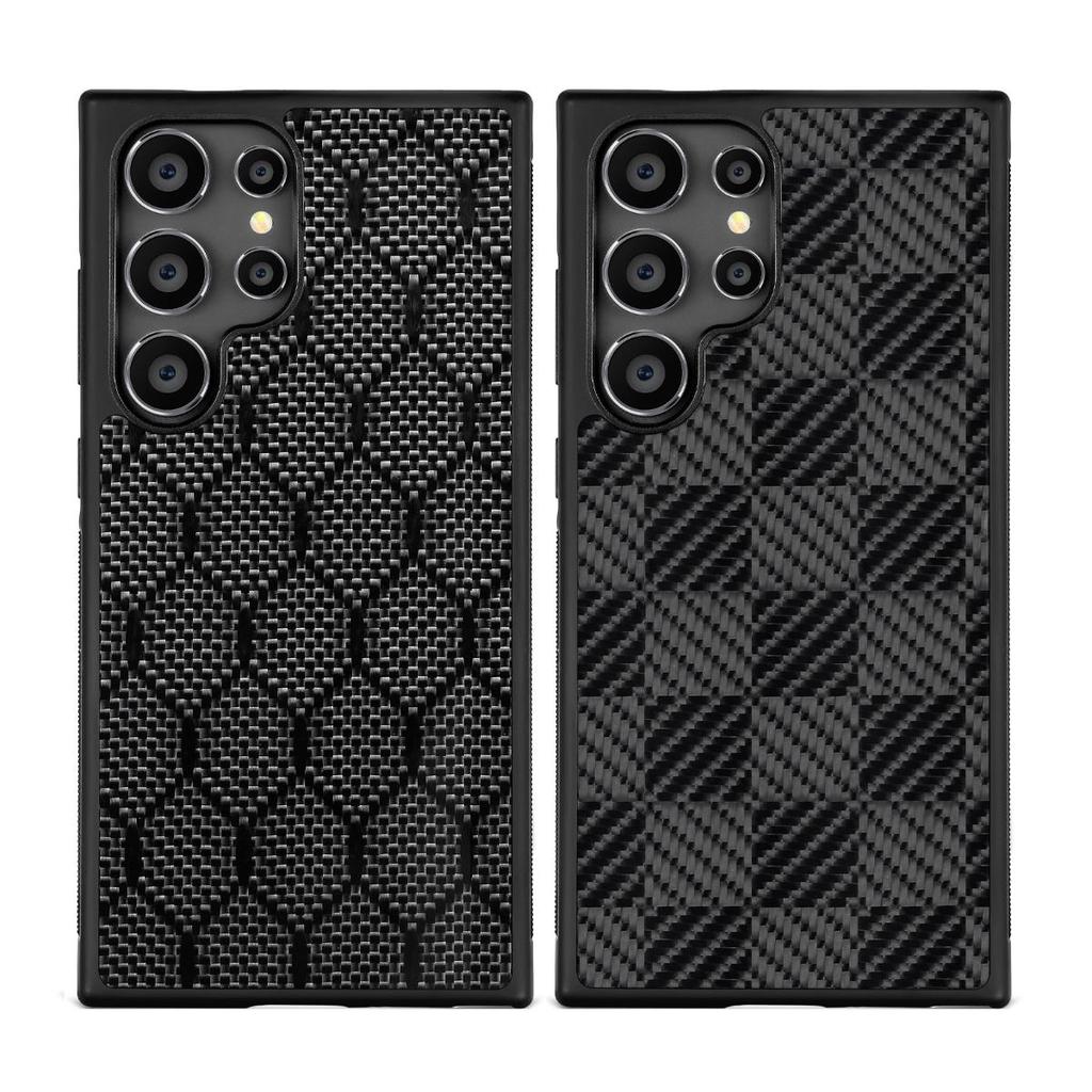 KOMII- บล็อก,แนวทแยง,รังผึ้งคาร์บอนไฟเบอร์เคสโทรศัพท์สําหรับ Samsung S26 S25ultra S24Plus s22 s23FE