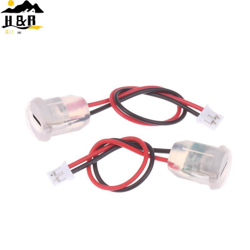 H&B Dec 1/3/5 ชิ้น Type C ซ็อกเก็ตหญิงแจ็คตัวเชื่อมต่อกันน้ํา 2 สาย Pigtail สายพร้อมไฟ LED 3A 5V Fas