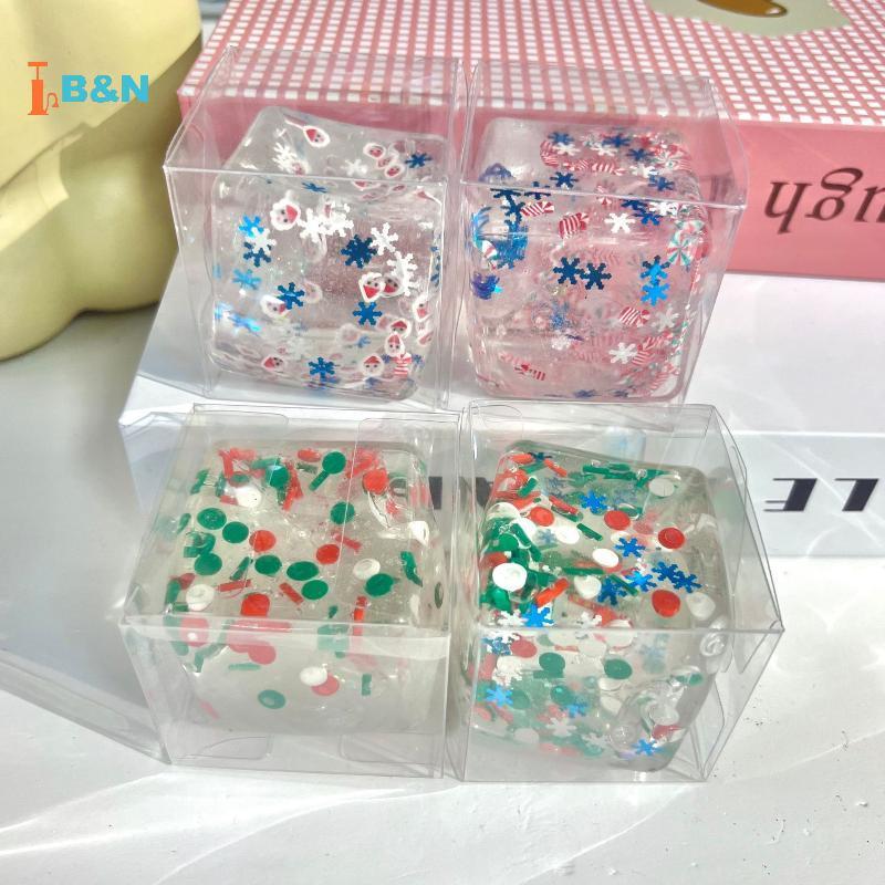 XeR 1 ชิ้นคริสต์มาส Series Sensory Fidget ของเล่น Taba Squishy ความเครียดลูก Cube ช้า Rise Squishy ข