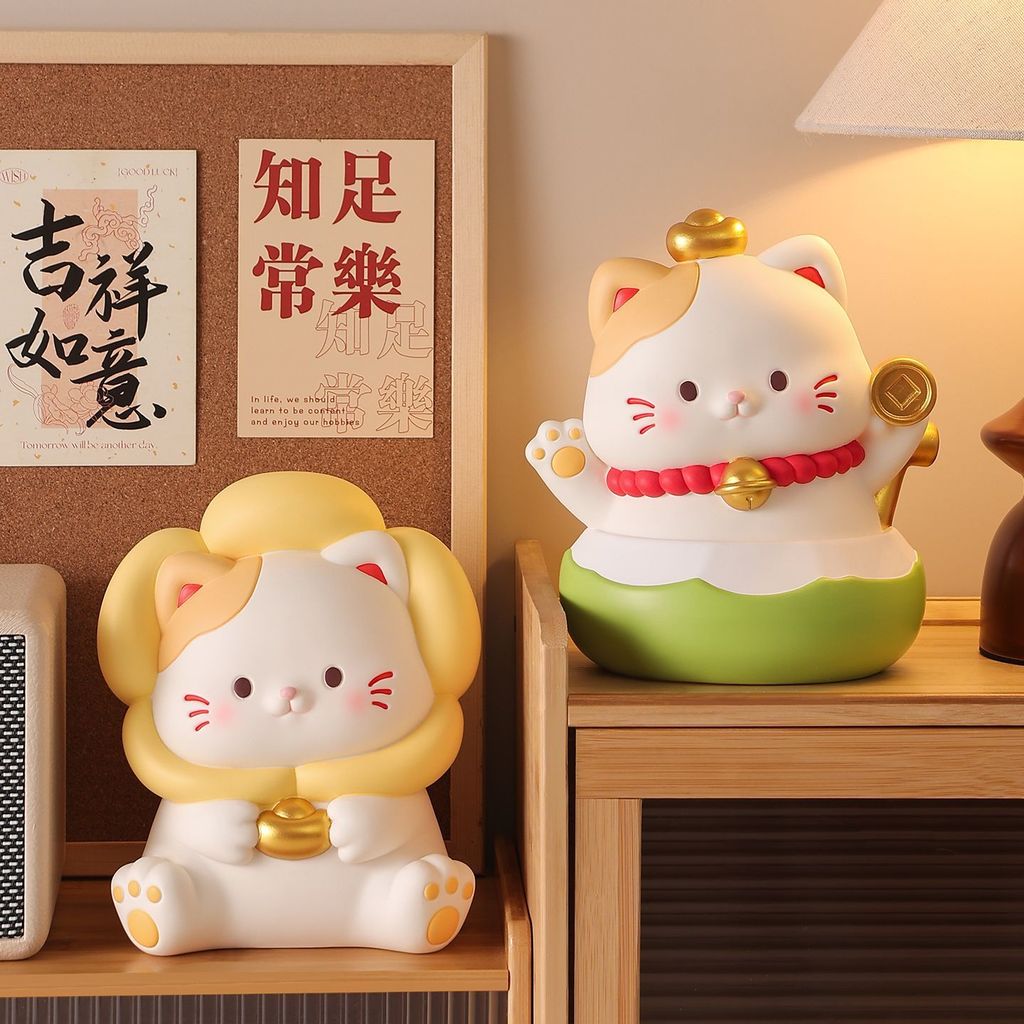 ใหม่น่ารักแมวนําโชคกระปุกออมสินเด็กช็อกทนเท่านั้นไม่สามารถป้อนกระปุกออมสินความจุขนาดใหญ่ชายหญิงของขวัญวันเกิด