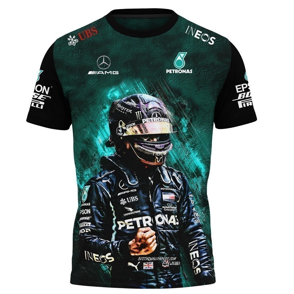 เสื้อยืดผู้ชาย Lewis Hamilton ไซส์ S-2XL