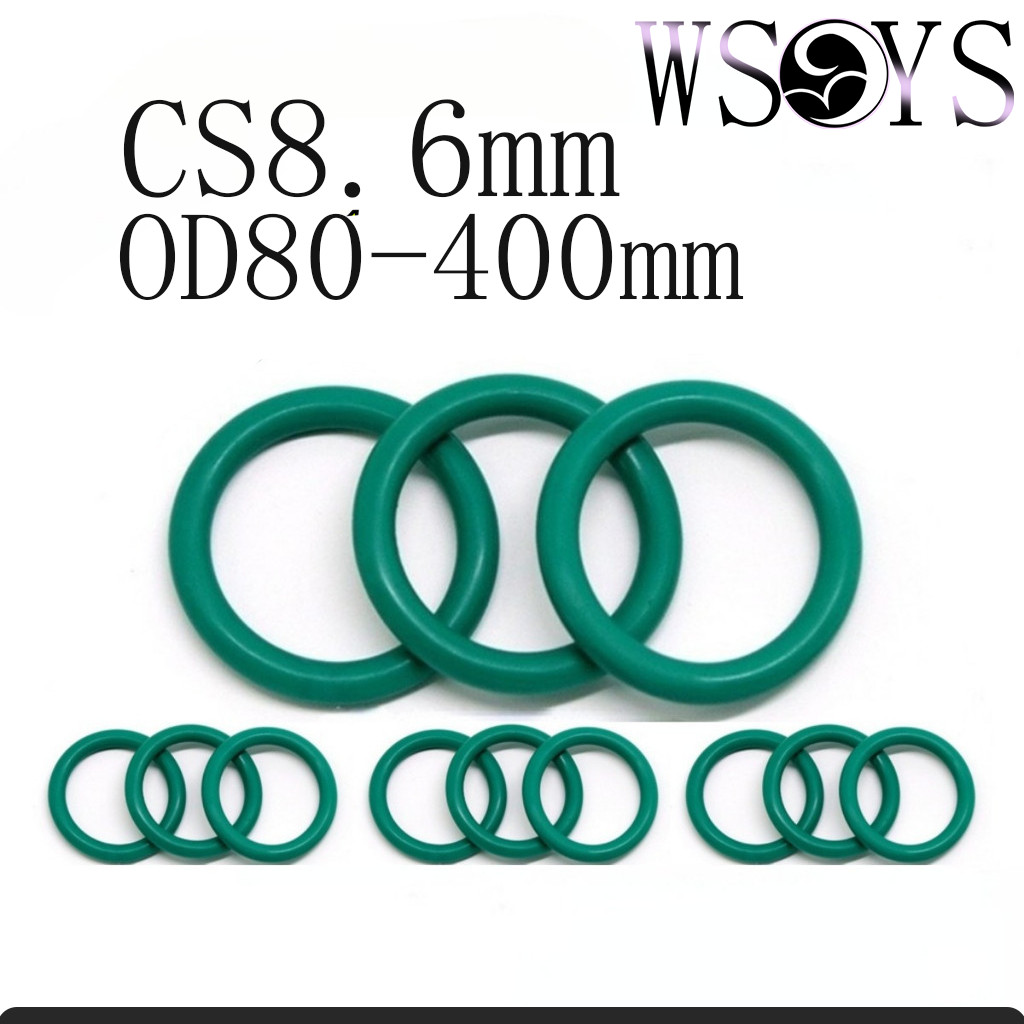 ซีล O-Ring โอริง เขียว ยางฟลูออรีน FKM ปะเก็น Exhaust Manifold Gasket Seal O-ring CS8.6mm OD80-400mm