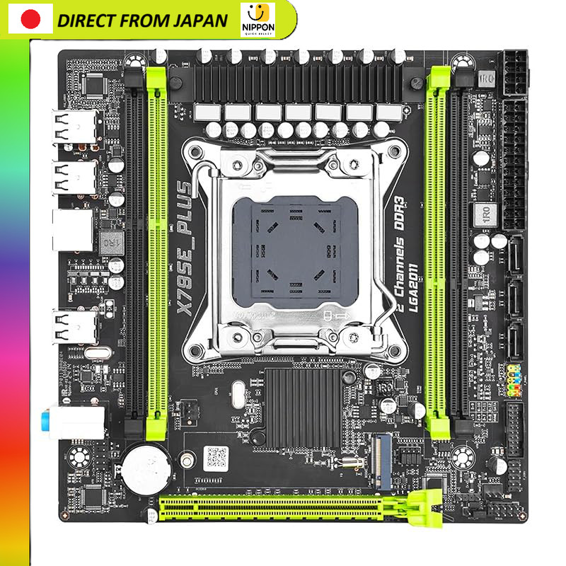 【From Japan】
X79SE PLUS motherboard LGA 2011 2660 DDR3 1600MHz 4x16GB 64GB NVME slot storage motherb