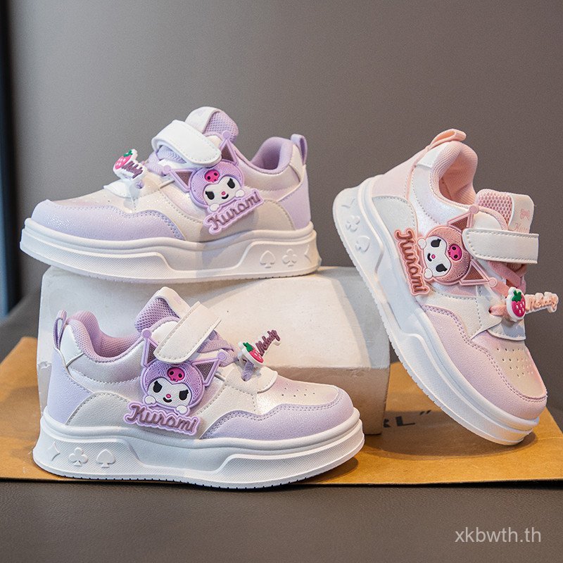 Qizai Kuromi รองเท้าแฟชั่นสำหรับเด็กผู้หญิง สไตล์ low-top ใส่สบาย เหมาะกับวันหยุดพักผ่อน