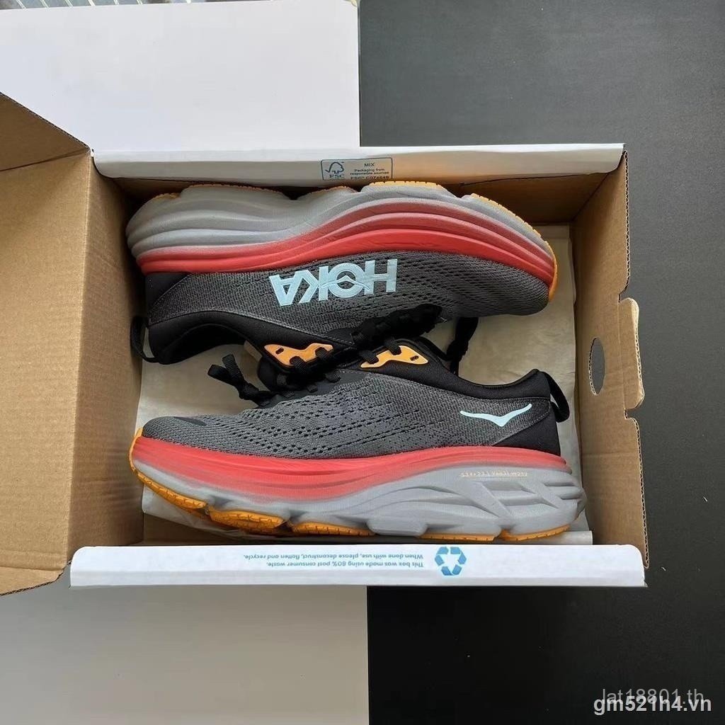 Hoka One Bondi รองเท้าผ้าใบดูดซับแรงกระแทก8 97QG