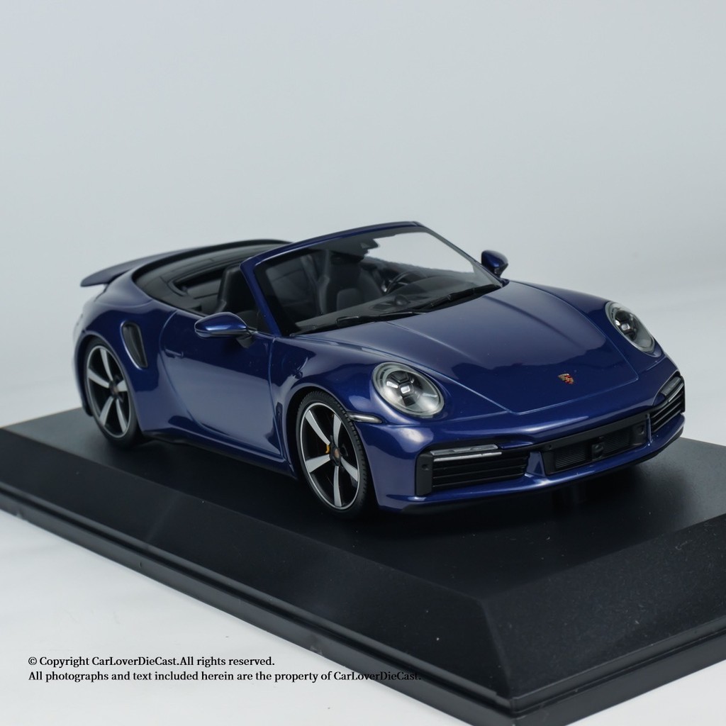 MINICHAMPS/Mini Cut 1: 18 PORSCHE 911 (992) TURBO S CABRIOLET-2020/155069081โลหะ สีฟ้า