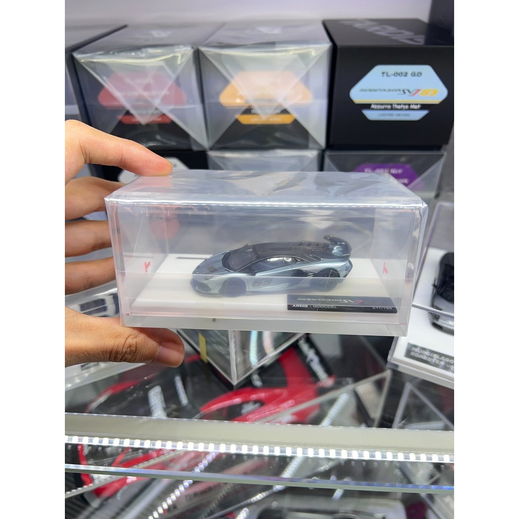 TARDIS Lamborghini SVJ Gothic ที่กําหนดเอง 1/64 Lamborghini SVJ เรซิ่นรุ่น Gothic ที่กําหนดเองสี Ice