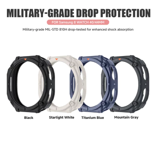 TPU Bezel สําหรับ Samsung Galaxy นาฬิกา 8 40 44 มม.Anti-drop Hollow ฝาครอบกันชนสําหรับ Galaxy 8 44 40 มม.Smartwatch เปลือกป้องกัน ﻿