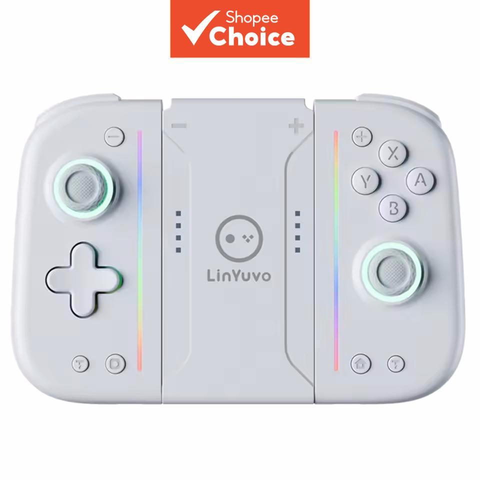 เกมแพดควบคุมสําหรับ Nintendo Switch & OLED & Lite iPhone IOS Android PC TV คอมพิวเตอร์ ชุดควบคุมไร้สายบลูทูธ แบบมีสาย อุปกรณ์เกมแพด ไฟ RGB ควบคุมคําสั่ง