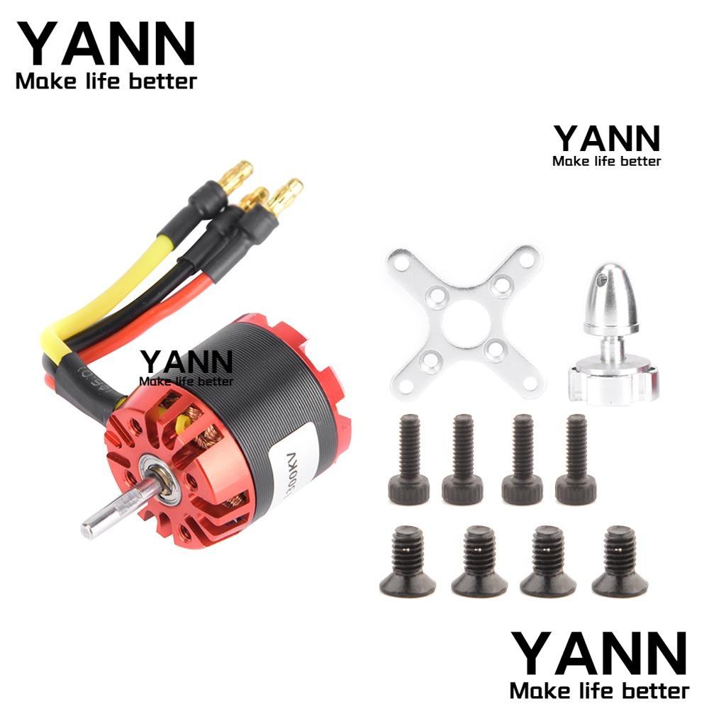 YANN มอเตอร์โรเตอร์ภายนอก 1300KV 250W ทนทานโลหะ N2830 ใช้งานได้ดีสำหรับเครื่องบินใบพัด RC