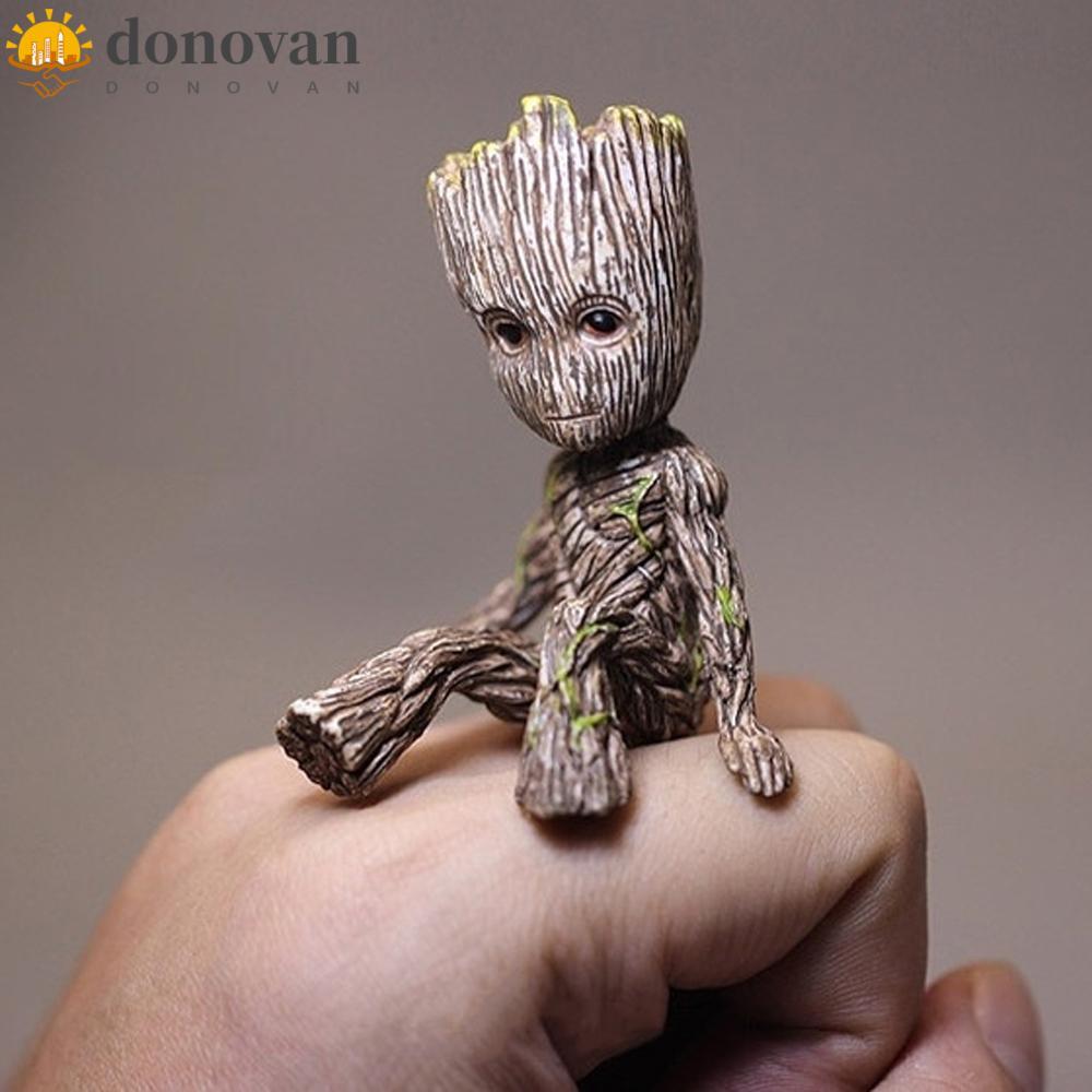 DODONVAN Tree Man Groot รูปของเล่นตุ๊กตา Avengers นั่ง Mini Groot