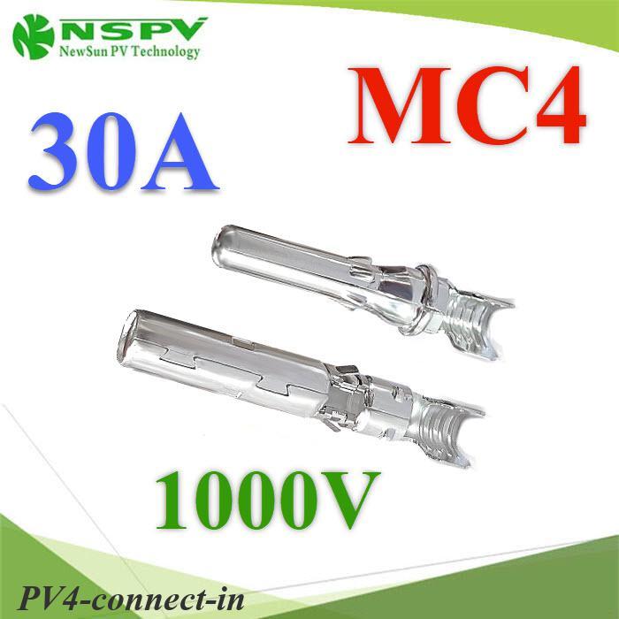 ข้อต่อสายไฟ Solar PV-4 MC4 ตัวผู้และตัวเมีย Tinned Copper (เฉพาะแกนใน)