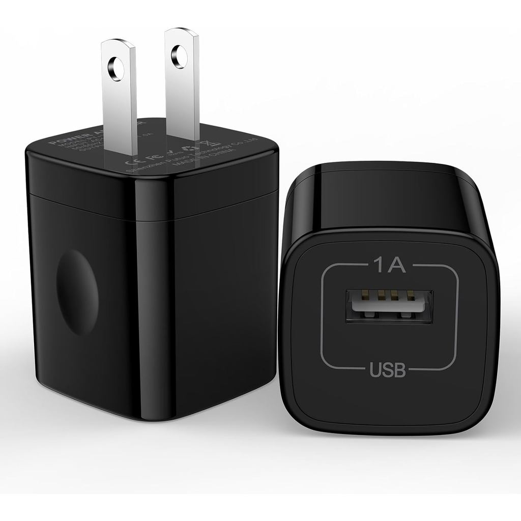 USB Charger Block,5V 1A Power Adapter Fast Charging Cube กล่องพอร์ตเดียวโทรศัพท์ Android USB ปลั๊กอะ