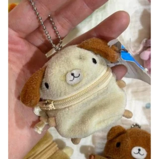 กระเป๋าใส่เหรียญน่ารักตุ๊กตากระต่ายลูกสุนัขพวงกุญแจจี้กระเป๋าเก็บการ์ตูน